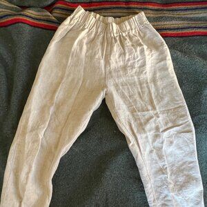 Elizabeth Suzann Tilda Pant (Small, Short); Linen Flax